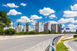 晴天中国陕西西安三环公路景观风景