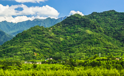 夏天的中国陕西西安秦岭北麓山脉景观风景