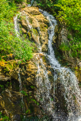 中国陕西西安秦岭北麓山脉河流瀑布景观