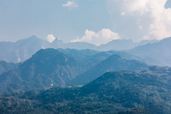 中国陕西西安秦岭北麓山脉秋天风景