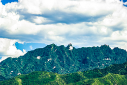 夏季中国陕西西安秦岭北麓山脉绿色风景